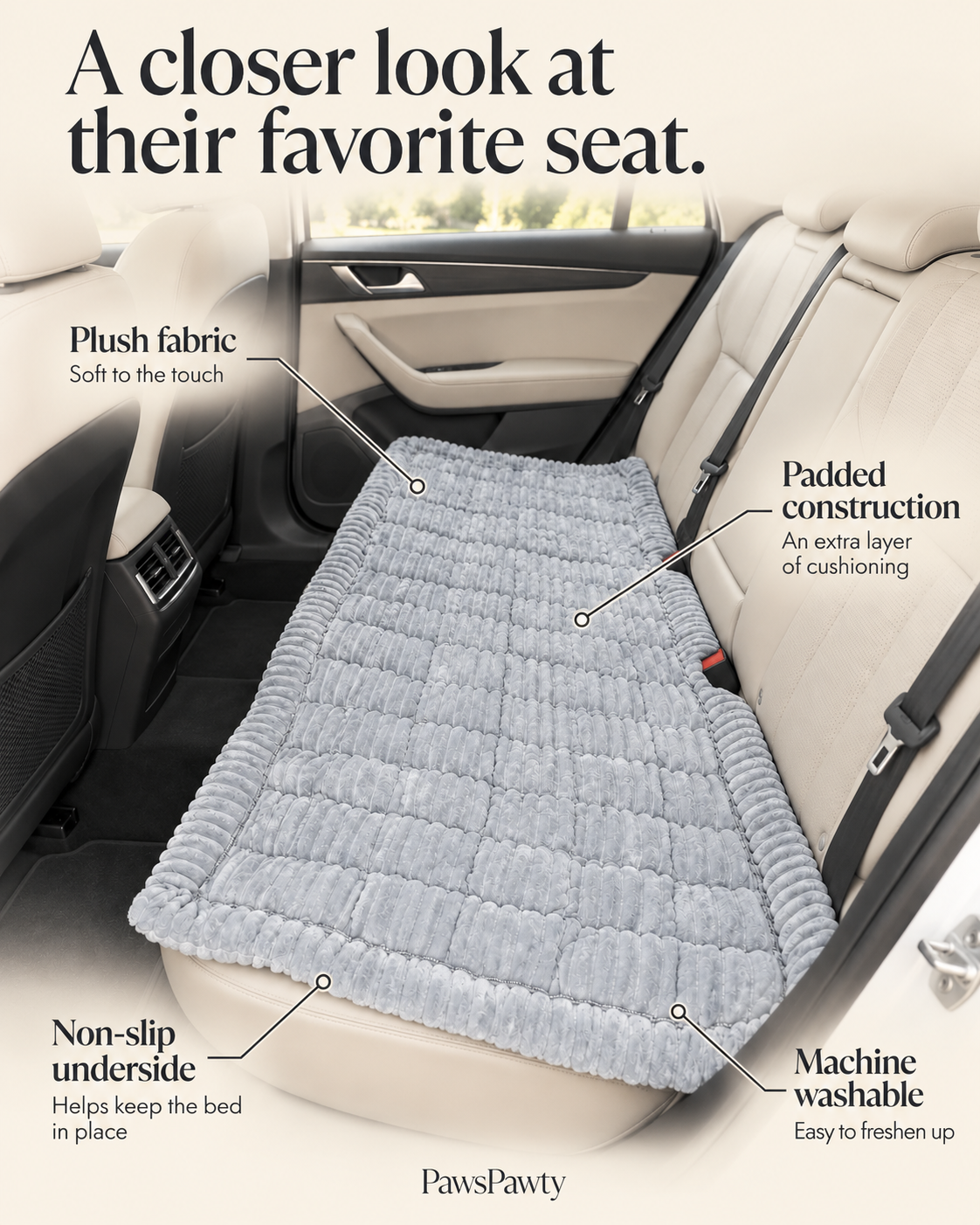 PawsPawty™ Dog Travel Cushion