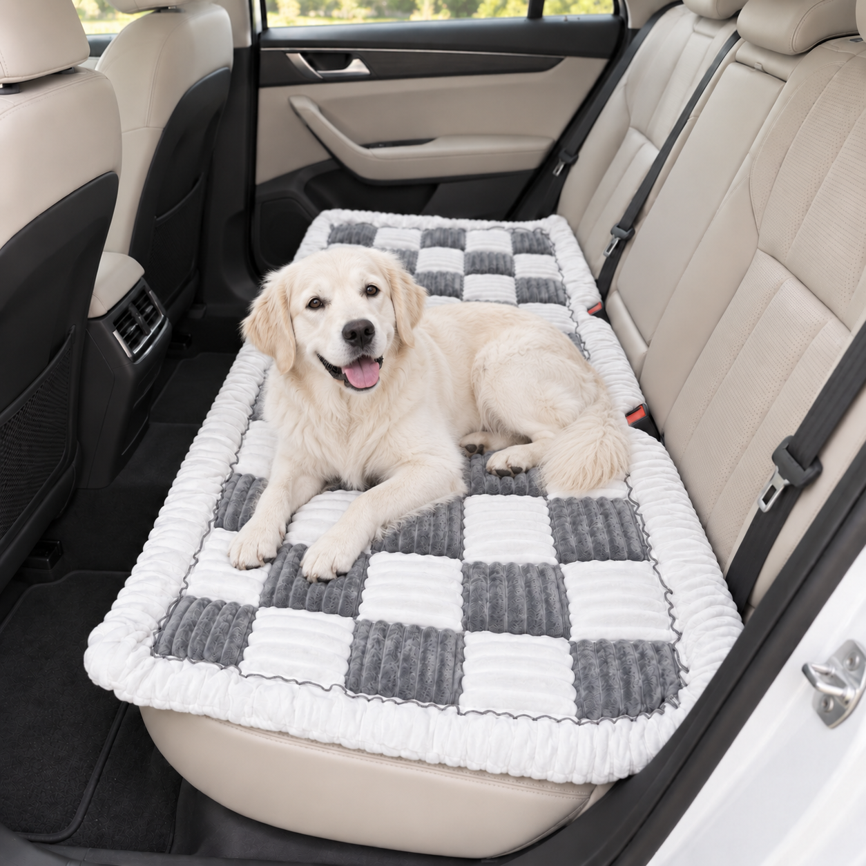 PlushPad™ Dog Bed for Car Backseat & Couch