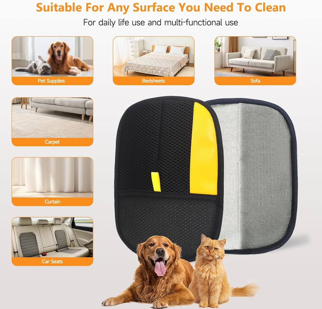 2 Pack Pet Hair Remover Gloves