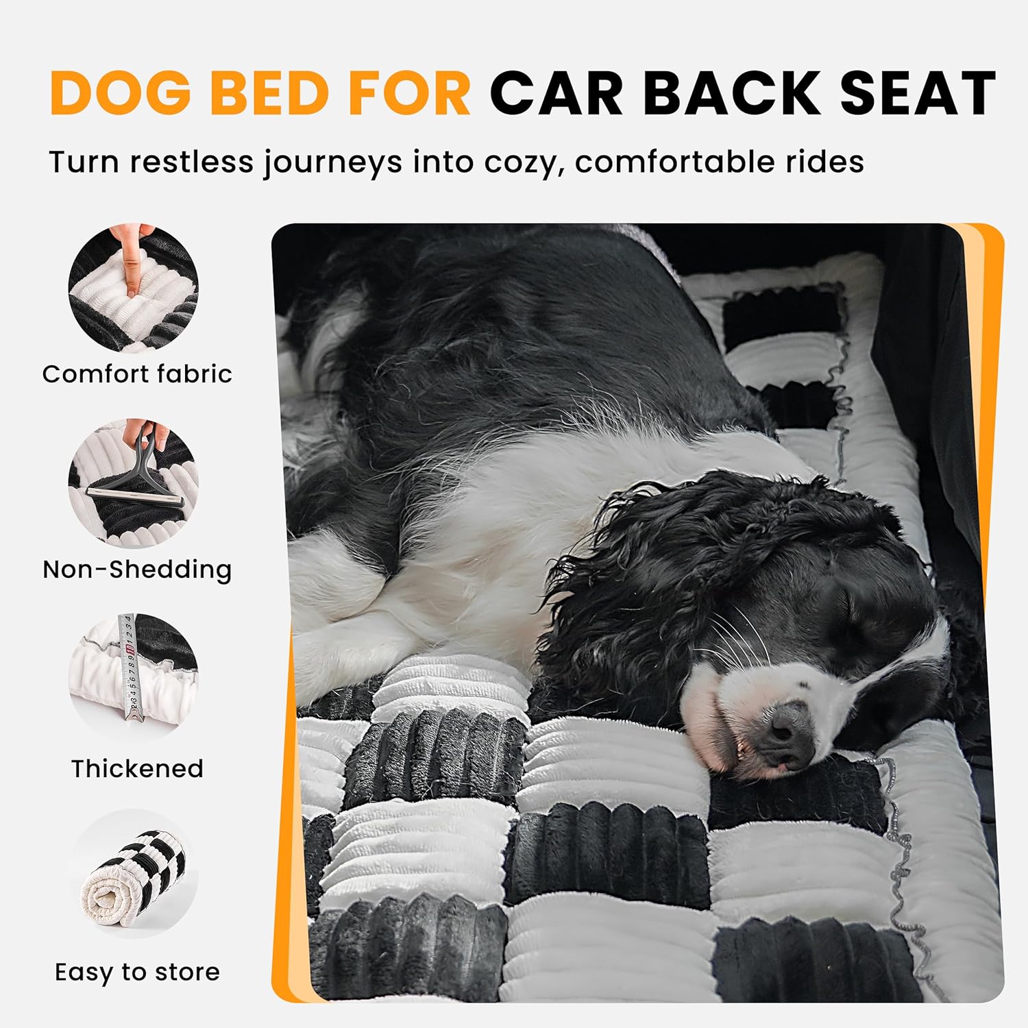 Thickened Dog Bed for Car BackSeat