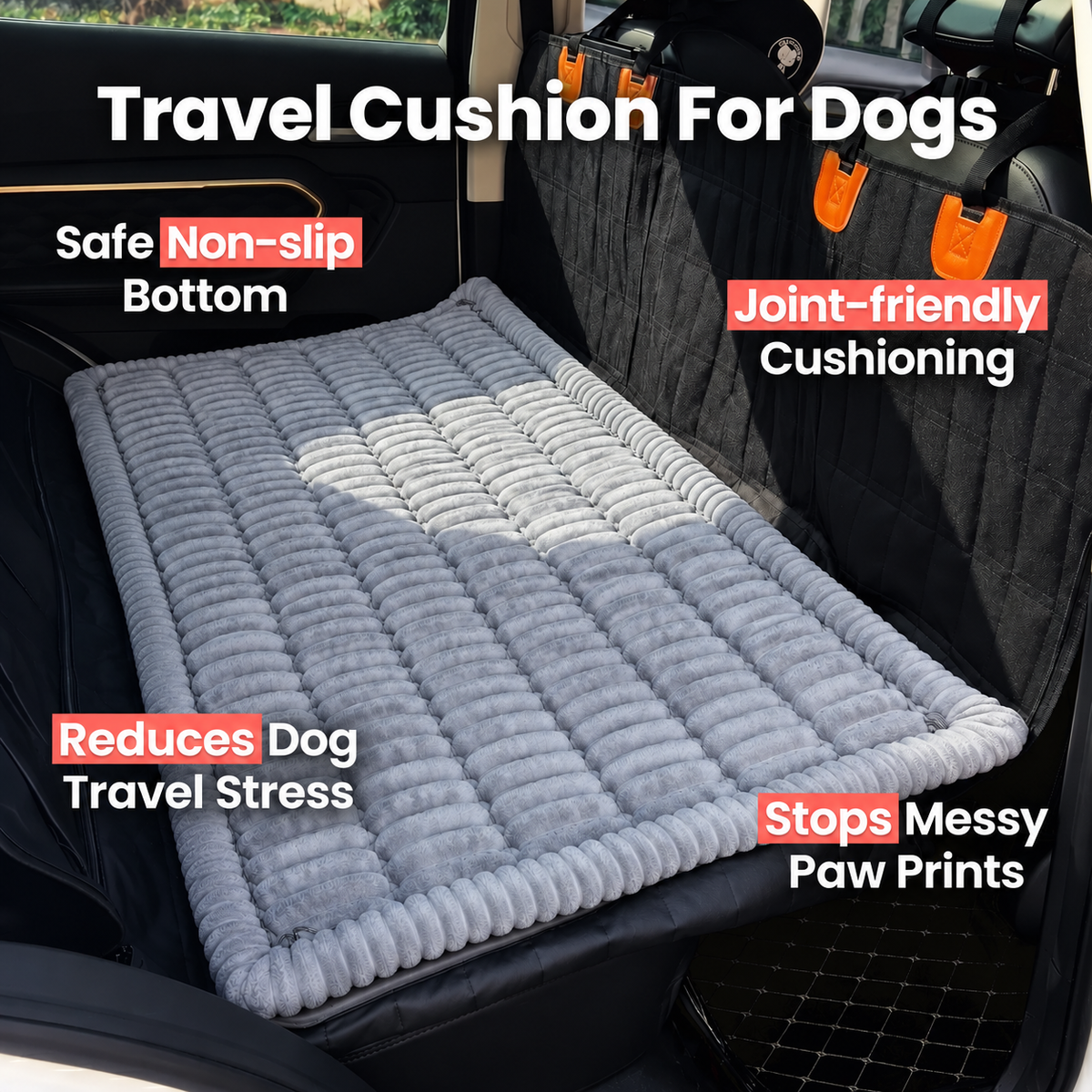 PlushPad™ Dog Bed for Car & Couch