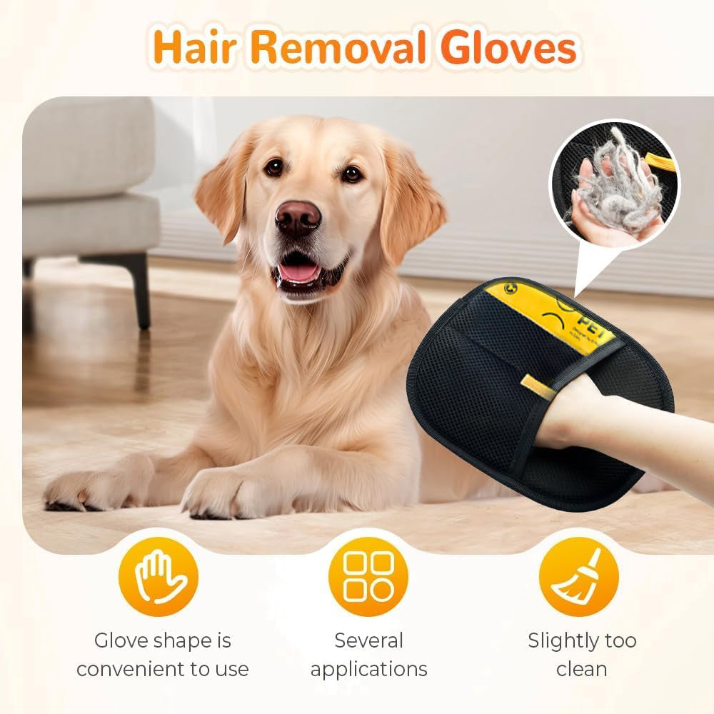 2 Pack Pet Hair Remover Gloves