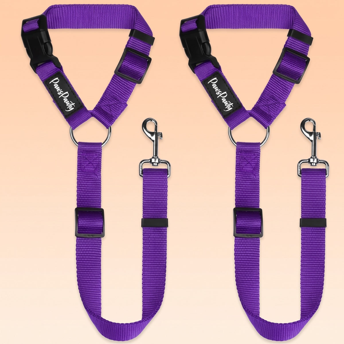 2 Pack Adjustable Headrest Car Dog Safety Seatbelts