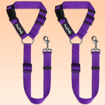2 Pack Adjustable Headrest Car Dog Safety Seatbelts