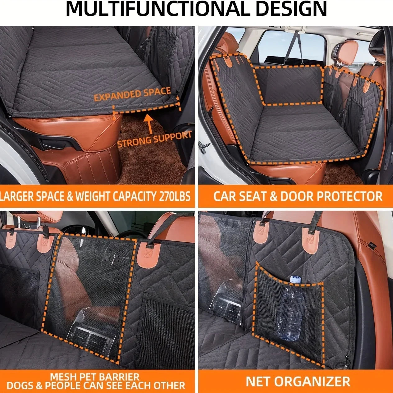 Hard bottom Dog Car Seat Cover