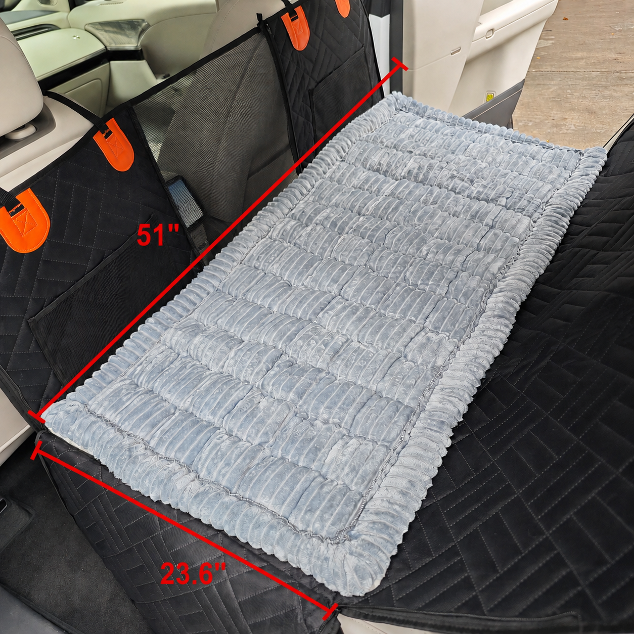 Thick Dog Car Bed for Back Seat & Couch