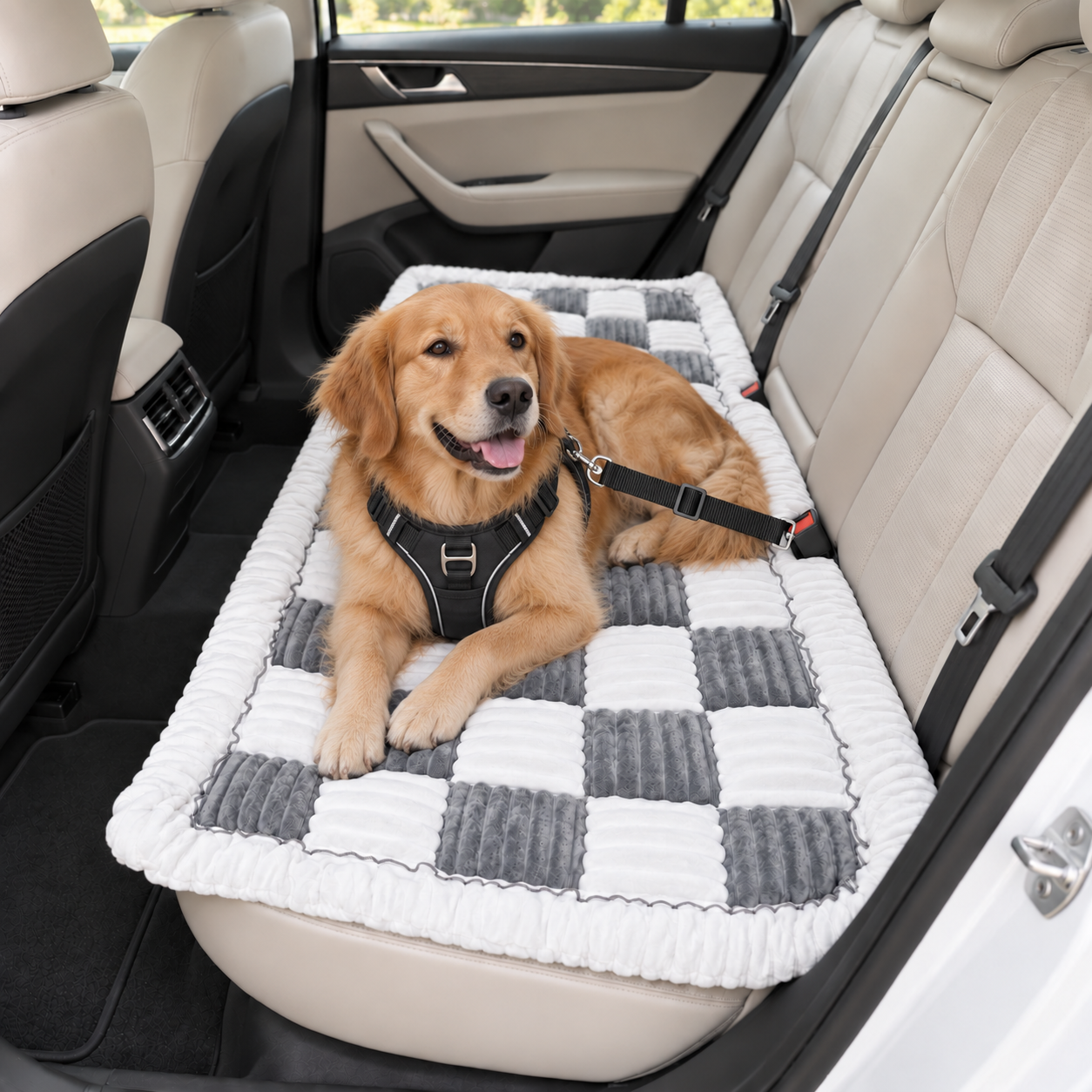 PlushPad™ Dog Bed for Car Backseat & Couch